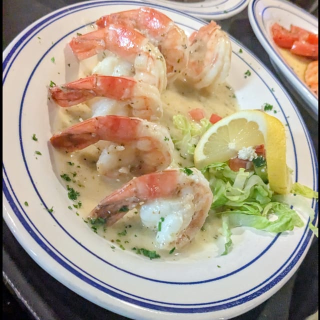 Sauteed Shrimp Dinner.